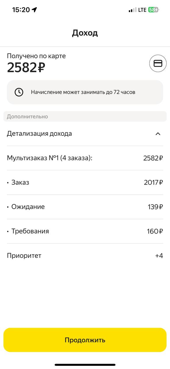 заработок курьера 11 марта